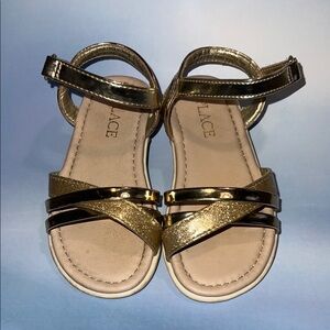 The Children's Place Gold Sandals with Metallic Straps